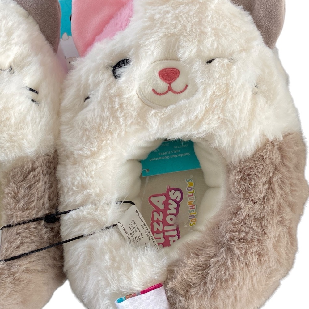 SQUISHMALLOWS Little Kids Cute Cat Plush Slippers Size: 9-10 - Picture 2 of 7